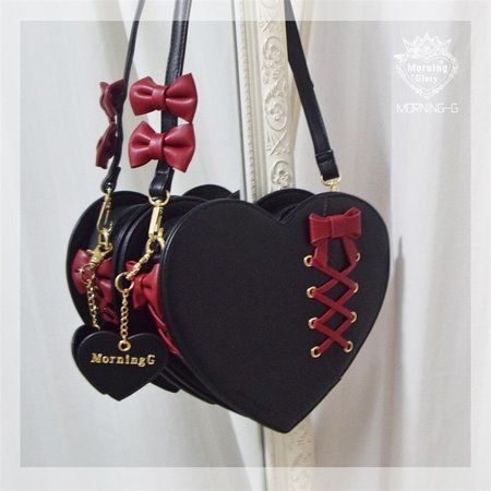 Repair of love Retro Gothic Sweet Lolita Cute Bowknot Heart shaped Messenger Bags Harajuku Mori Girl Pu Handbag Shoulder Bags| | - AliExpress