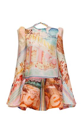 Tama Layered Linen And Silk Mini Dress By Zimmermann | Moda Operandi