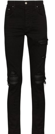 amiri jeans black distressed