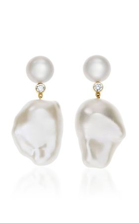 Venus Diamant 14k Gold, Pearl And Diamond Earrings By Sophie Bille Brahe | Moda Operandi