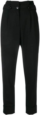 plain tapered trousers