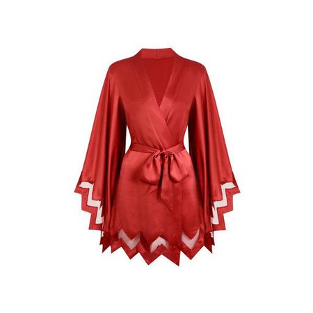 red lace robe zig zag