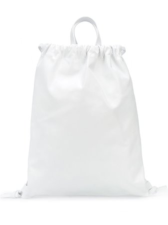 Pb 0110 Ruched Leather Backpack 10259 White | Farfetch