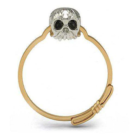 Antique Skull Ring Gold Plated Unique Cute Band Bow Rings for Women – InnovatoDesign