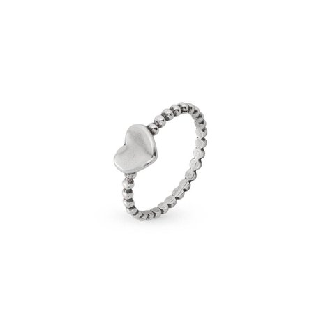 Anel de coração liso prata 925 Pandora | Izasóler