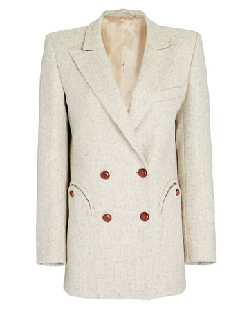 Serene Everyday Double-Breasted Wool Blazer
