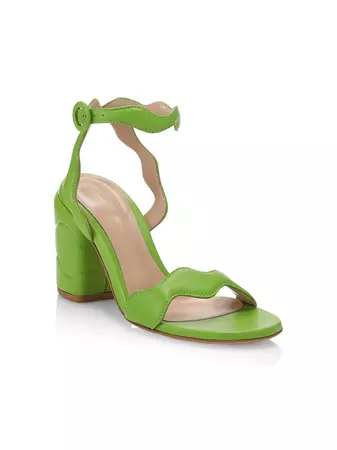 Shop Gianvito Rossi Nappa Leather Strappy Sandals | Saks Fifth Avenue