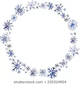Round Snowflake Frame Isolated On White Stock Illustration - Royalty Free Stock Illustration 1191281587 | Shutterstock