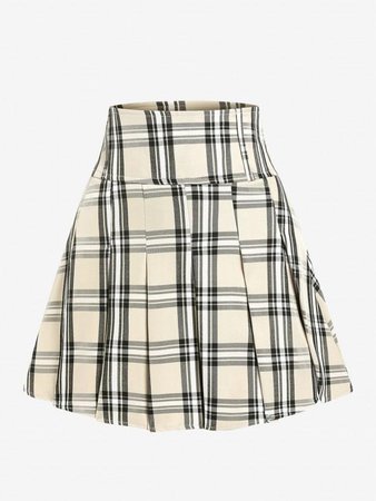 [66% OFF] 2022 ZAFUL Pleated Plaid Mini Skirt In LIGHT COFFEE | ZAFUL