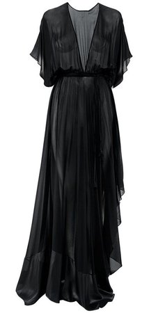 Sheer black gown cover up