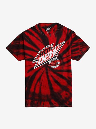 *clipped by @luci-her* Mountain Dew Code Red Tie-Dye T-Shirt