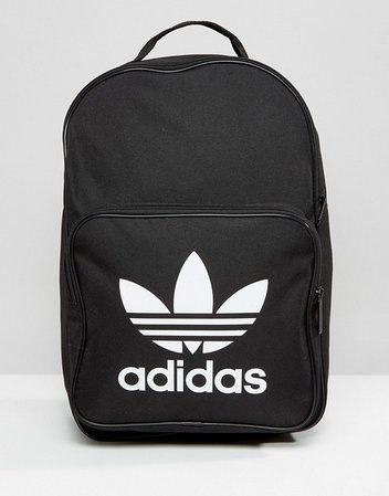 adidas Originals trefoil logo black backpack | ASOS