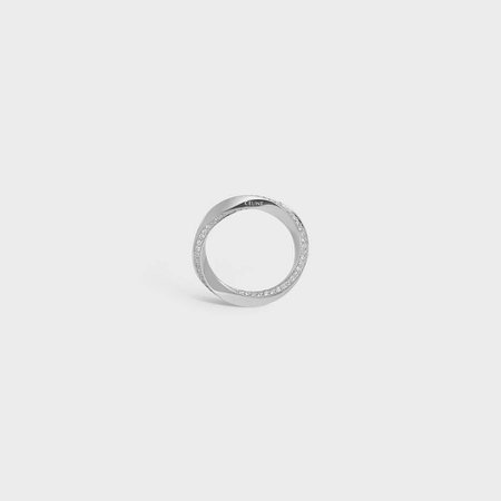 Torsion Ring in White Gold and Diamonds | CELINE