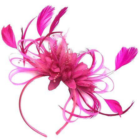 hot pink feather head band - Google Search