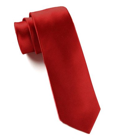 Solid Satin Red Tie | Men's Ties | Tie Bar