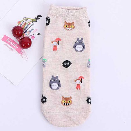 Cute Cotton Cartoon Spirited Away Ghibli Miyazaki Anime Women Socks Harajuku Summer Totoro Stripes Funny Ankle Socks-in Socks from Women's Clothing & Accessories on Aliexpress.com | Alibaba Group
