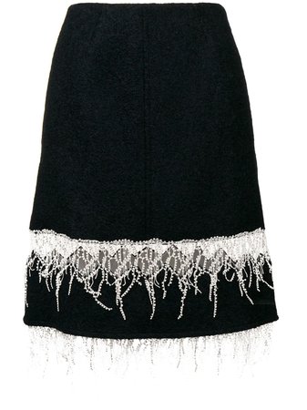 Calvin Klein 205W39nyc Embroidered Fringe Midi Skirt For Women | Farfetch.com