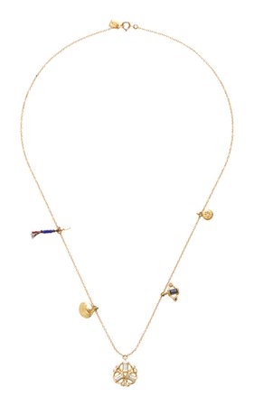 Kaleidoscope 10K Gold, Diamond And Sapphire Necklace by SCOSHA | Moda Operandi