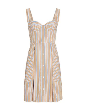 LIDAAN Anna Bustier Striped Poplin Mini Dress | INTERMIX®