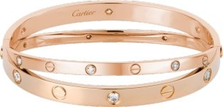 CRN6709617 - Bracelet LOVE - Or rose, diamants - Cartier