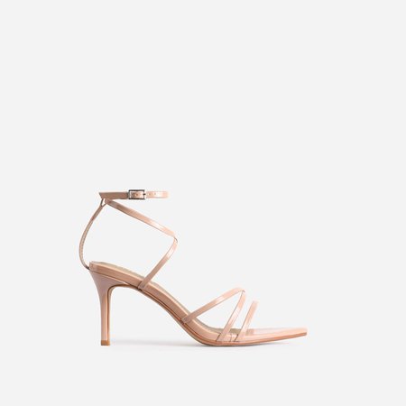 Note Pointed Barely There Kitten Heel In Nude Patent | EGO