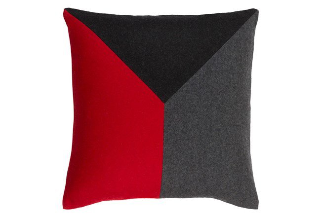 Accent Pillow-Ricci Red/Grey/Black 18X18 | Living Spaces
