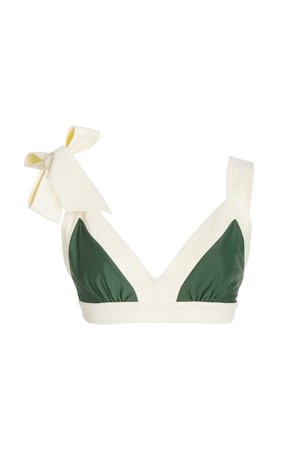 Selva Tie-Accented Bikini Top By Johanna Ortiz | Moda Operandi