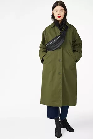 Utility raglan coat - Moss green - Coats & Jackets - Monki SE