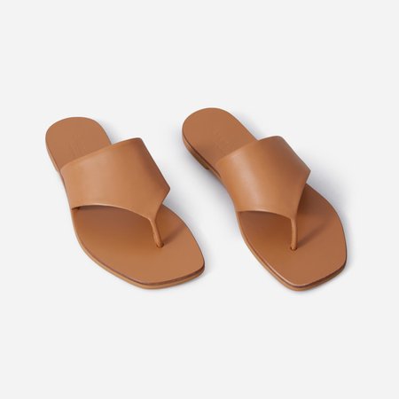 Women’s Leather Thong Sandal | Everlane caramel