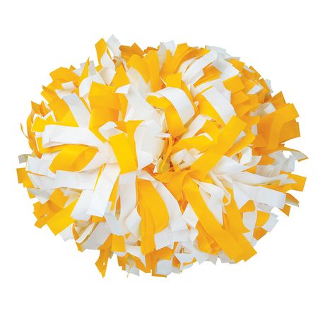 6" In-Stock Plastic 2 Color Baton Handle Cheerleading Pom