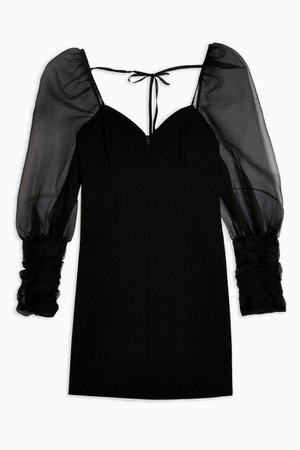 Black Organza Bodycon Mini Dress | Topshop