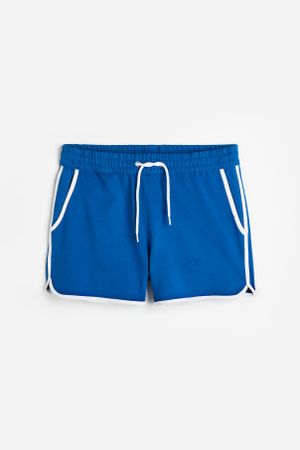 Regular Fit Cotton Shorts - Black/white - Men | H&M US