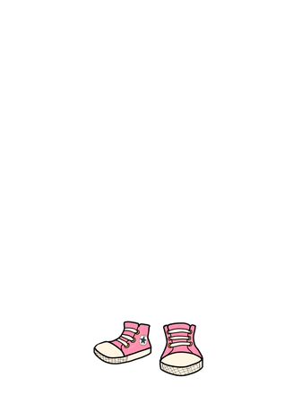 cartoon kids shoes- pink converse