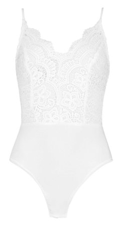 white lace bodysuit - Boohoo