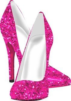 Hot Pink Glitter Shoes
