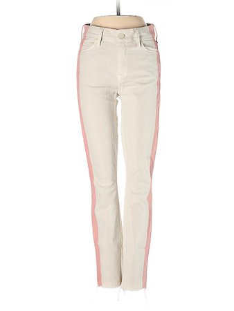 Mother Color Block Ivory Tan Jeans 24 Waist - 80% off | thredUP