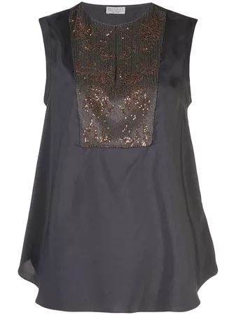 Brunello Cucinelli embellished tank top $2,375 - Buy Online - Mobile Friendly, Fast Delivery, Price
