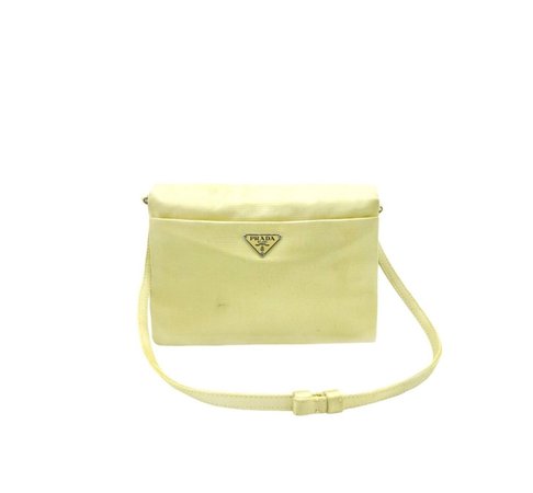 Prada Yellow Raso Silk Handbag — INTO ARCHIVE