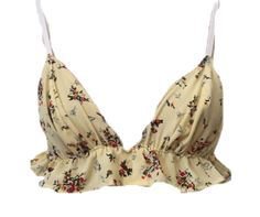 (27) Pinterest - Off white bra with flowers and a bow | Fresh Threads
