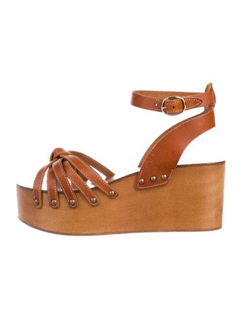 Étoile Isabel Marant Leather Flatform Sandals - Shoes - WET60270 | The RealReal