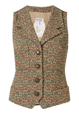 Chanel Pre-Owned, sleeveless vest jacket | Catalove