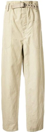 Rinny belted straight-leg trousers