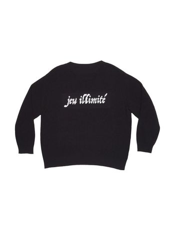 Novelty Knit Sweater - Black | Jeu Illimite