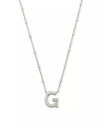 Letter G Pendant Necklace in Silver | Kendra Scott