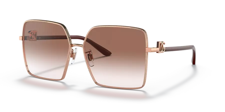 Dolce&Gabbana DG2279 60 Clear Gradient Pink & Pink Gold Sunglasses | Sunglass Hut USA