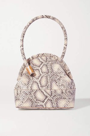 Isel Snake-effect Leather Tote - Snake print