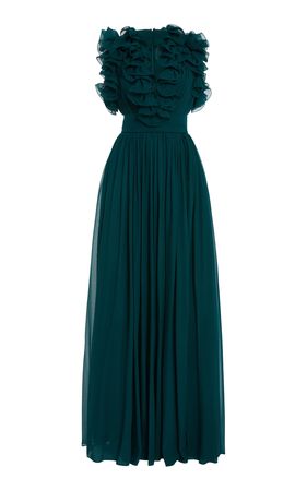 Ruffled Silk Gown By Elie Saab | Moda Operandi
