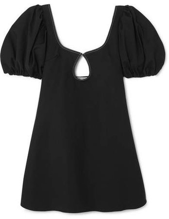 Mia Ruched Stretch-crepe Mini Dress - Black