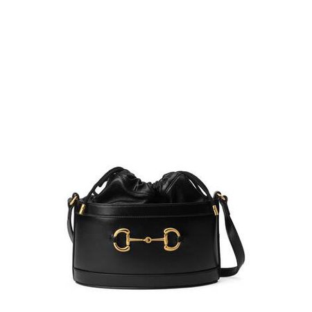 Gucci Padlock Bee Star Shoulder Bag Small Black in Leather with