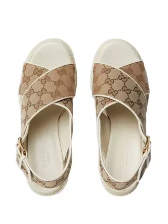 Gucci monogram-print open-toe Sandals - Farfetch